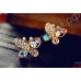 Серьги diamond multi-colored butterfly aesthetic